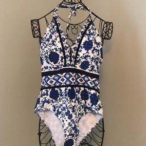 NWOT Coastal Blue one piece swimsuit suit